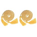 uxcell 2Pcs Graduation Honor Cord 67" with Tassel Polyester Braided Honor Cord Graduation Ropes for Graduation Party Ceremonies, Gold