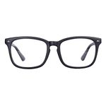 WISTON Blue Light Blocking Glasses,Computer Reading/Gaming/TV/Phones Glasses for Women Men Anti Eyestrain & UV Glare (Matt Black)