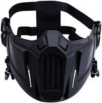 Airsoft Mask Creative Protective Half Face Mask Outdoor Game Mask Costume Mask Outdoor Sports Masks (Black)