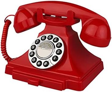 Corded Telephone, Retro Landline Phones for Home, Single Line Old Fashion House Phone with Loud Ringer for Seniors, Classic Antique Phones for Office/Hotel/School