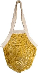 Handcrafted French Market Bag No. 2 – 100% Organic Cotton, Yolk, 12"-15" Width, Adjustable Comfort Strap, Eco-Friendly & Versatile Tote | Perfect for Farmers Market, Beach, Gym, or Everyday Use.