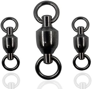 Ball Bearing Swivels Fishing, 25pcs Barrel Swivels Fishing Tackle Stainless Steel Welding Rings High Strength Saltwater Fishing Swivels Connectors (Size5 230lbs 25Pcs)