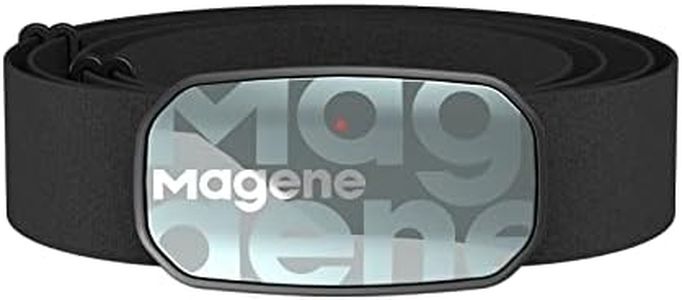 Magene H603 Chest Strap Heart Rate Monitor, ANT+ and Bluetooth Compatible with Fully Adjustable Strap, iPhone & Android Compatible