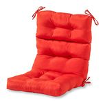 Greendale Home Fashions Outdoor 44 x 22-inch High Back Chair Cushion, Set of 1, Fire