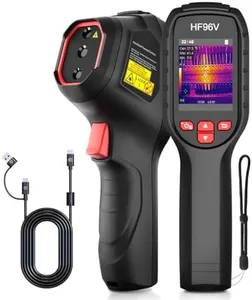 HF96V Thermal Camera with Visual Camera, 240 * 240 Super Resolution, 96 x 96 IR Resolution, Thermal Imaging Camera with Laser Pointer, 25 Hz, 50° FOV, -4°F to 1022°F, IP54 Infrared Camera