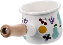 SHOWERORO Enamel Milk Pot Small Ceramic Heater Candy Melting Pot Chocolate Melting Pot Butter Warmer Ramen Pot Small Cookware Pot Handled Enamel Pot Supply Small Pot Purple Mini