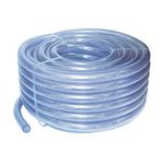 8mm ID 10 Metre Length Clear Braided PVC Hose with Synthetic Reinforcement