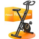 MERACH Folding Exercise Bike, Home Trainer with LCD Display, 16-Level Magnetic Resistance Foldable Stationary Exercise Bike, Comfortable Seat, Space-Saving, Capacity 136KG