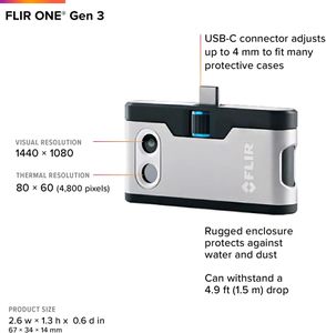 Flir One Thermal Camera for iOS – USB-C Infrared Imaging