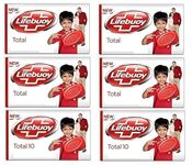 6 x Bars Of Lifebuoy Total Action Family Soap Bar Deep Cleansing Hand Body Soap