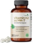 Futurebiotics Vitamin K2 as MK-7 100 mcg, Supports Strong Bones & Cardiovascular Support - Non-GMO, 300 Vegetarian Capsules