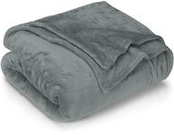 Utopia Bedding Fleece Blanket Twin Ash Grey 300 GSM – Warm Cozy Soft Fluffy Blanket for Bed, Sofa, Couch and Chairs, Blankets for All Seasons (150x200 cm)