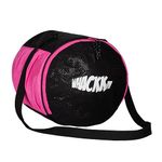 WHACKK Kick15L|Football |Football Equipment Bags|Basketball Volleyball Bags |Adjustable Strap |Easy Access Pocket |2 Mesh Bottle Holders |Netball Bag |Kitbag |Unisex Bag (Black Pink)