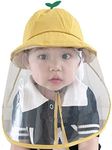 GIGA GUD Face Shield Cotton Packable Sun Hats Dust Proof Packable Sun Hats Shield for Dust, Outdoors, Sports, Protection Sun Hat Suitable for Baby (3-18 Months) Yellow