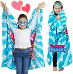 Super Blanky Kids Wearable Blanket - Star Design Fleece Blanket for Kids with Mask - Cozy Plush for Pretend Play, Bedtime, or Gifts - Perfect Birthday or Christmas Gift - Girls Wearable Blanket Kids