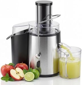 NEWBULIG Centrifugal Juicer, 700W Juicer Machine with 3" Feed Chute & 18,000 RPM, Dual-Speed Juice Extractor for Whole Fruits Vegetables, Easy to Clean, BPA-Free, Silver