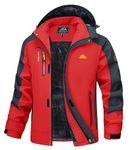 MAGCOMSEN Winter Jacket Men Warm Jacket Waterproof Jacket Snowboard Jacket Jacket Ski Jacket Winter Coats for Men Parka Jacket Men Red