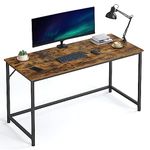 VASAGLE Computer Desk, Small Office Desk and Workstation, Work Desk for Home Office, Study, Bedroom, 60 x 140 x 76 cm, Industrial Style, Metal Frame, Rustic Brown and Black LWD043B01