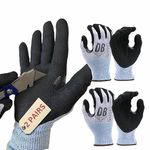 Durabull Safety Workwear Gloves. Spandex for comfort fit. Sandy Nitrile Coating, Giving a Firm, Anti Slip Grip. Reinforced/Heavy Duty Use. Cut Resistant CatD (2, 7)