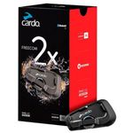 Cardo FRC2X003 Freecom 2X Motorcycle 2-Way Bluetooth Communication System Headset - Single Pack, Black