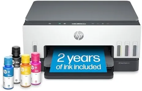 HP Smart -Tank 6001 Wireless Cartridge-Free all in one printer, this ink -tank printer comes with up to 2 years of ink included, with mobile print, scan, copy (2H0B9A)