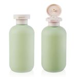 WLLHYF Squeeze Bottle 2 Pcs Travel Shampoo Bottles Refillable Portable Flip Cap Travel Containers Leak Proof Reusable Empty Bottles for Toiletries Shampoo Travel Outdoor Camping