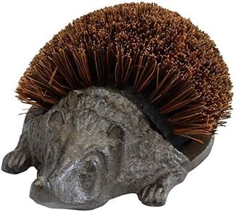 Victorian Trading Iron Hans The Hedgehog Boot Brush - Outdoor Shoe Cleaner, Brown