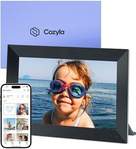 Cozyla Digital Picture Frame WiFi Send Pictures & Videos via Google Photos Email Web Browser Instagram Phone App Unlimited Storage Digtal Photo Frame Electronic Picture Frame Slideshow 10.1 Inch Black