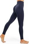 JOYSPELS Gym Leggings for Women Seamless Butt Lifting Leggings High Waist Tummy Control Yoga Pants Workout Ruched Bums Leggings UK Navy Blue M