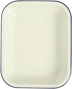 Wiltshire Enamel Oblong Pie Dish, 1.5 Litre Capacity, White/Blue