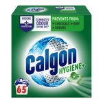 Calgon Hygiene Plus Washing Machine Cleaner & Limescale Remover, Water Softener Tablets, Unscented , 65 Tablets, Pack of 1