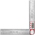 CAMWAY Digital Angle Ruler Protractor 8 Inch,Stainless Steel Digital Angle Finder, Reverse Display, Data HOLD LCD Display Zero Locking Function Inside Outside Measuring Ruler