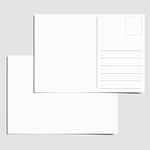 Papa Prints Pack of 100 Post Cards (149 x 105 mm) Blank Postcards White for Sending Mails & Post Card for kids to design