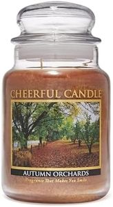 A Cheerful Giver - Autumn Orchards Scented Glass Jar Candle (24 oz) with Lid & True to Life Fragrance Made in USA