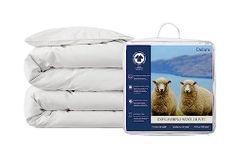 Delara King Size Wool Comforter Duvet Insert - Ultra-Soft Certified GOTS Fabric All Season Merino Wool Comforter Hotel Collection Comforter, 300 GSM All Season Warmth