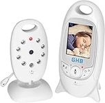 GHB Baby Monitor Video Baby Monitor Wireless with Camera Night Vision Temperature Monitoring Lullaby Function 2 Way Talk