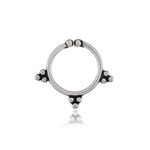 NEMICHAND JEWELS Pure 925 Sterling Silver Septum Nose Rings For Women - Non Pierced nose (SS-NR-18)