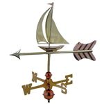 Good Directions Sailboat Cottage Weathervane with Roof Mount, Pure Copper