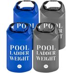 moonoom 4 Pcs Swimming Pool Ladder Weights- 500D PVC Waterproof Pool Step Weight Sand Bags- 10L Fillable Pool Stair Weight Anchor Bag with Heavy-Duty Handle for Pool Steps