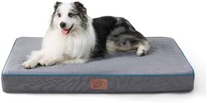 Bedsure Orthopedic Dog Bed for Large Dogs - Memory Foam, 2-Layer Thick Pet Bed with Removable Washable Cover and Waterproof Lining (36x27x3.5 Inches), Dog Mattress, Grey