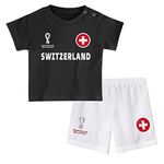 FIFA Official World Cup 2022 Tee & Short Set, Baby's, Switzerland, Alternate Colours, 24 Months