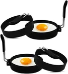 Eggssentials Egg Rings for Frying Eggs Pack of 4 Egg ring Large 3.5 - Non-Stick Pancake Mold Maker & Egg Mold for Breakfast Sandwiches.