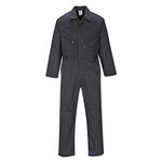 Portwest C813 Men's Liverpool Lightweight Safety Coverall Boiler Suit Overalls Black, X-Large