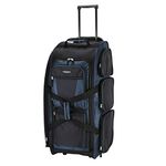 Travelers Club Xpedition 30 Inch Multi-Pocket Upright Rolling Duffel Bag, Rivera Blue, 30" Suitcase, Xpedition 30 Inch Multi-Pocket Upright Rolling Duffel Bag