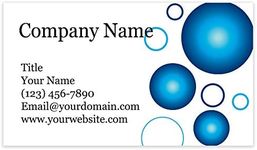 Premium Personalized Business Cards 3.5" x 2" - 100 Cards - 14Pt, Recycled, 28PT Business Cards - All Business Designs - 40+ Designs - 100% Made in the U.S.A. - Same Day Shipping (Blue Bubbles)