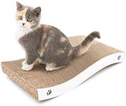 Conlun Cat Scratcher Cat Scratching Board Cardboard Cat Scratchers with Premium Scratch Textures Design Curved Shape Reversible Use Durable Scratching Pad (Large)