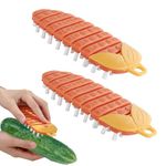 2 Pcs Vegetable Brush Scrubber For Food Vegetable Scrubbing Brush Potato Scrubber Brush Durable Flexible Fruit and Vegetable Brushes Hanging Vegetable Brush for Vegetables Potatoes Corn Carrots