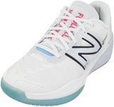 New Balance Women's FuelCell 996V5 Pickleball Indoor Court Shoe, White/Grey/Team Red, 8