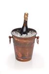 BarCraft BCCHAMIRIDCOP Luxury Stainless Steel Wine / Champagne Cooler Bucket, 24 x 20.5 x 23 cm (9.5" x 8" x 9") - Copper Finish