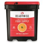 ReadyWise Emergency Food Supply, Freeze-Dried Survival-Food Disaster Kit, Camping Food, Emergency Supplies Ready-Grab Bag, Lunch and Dinner Supply, 25-Year Shelf Life, 60 Servings